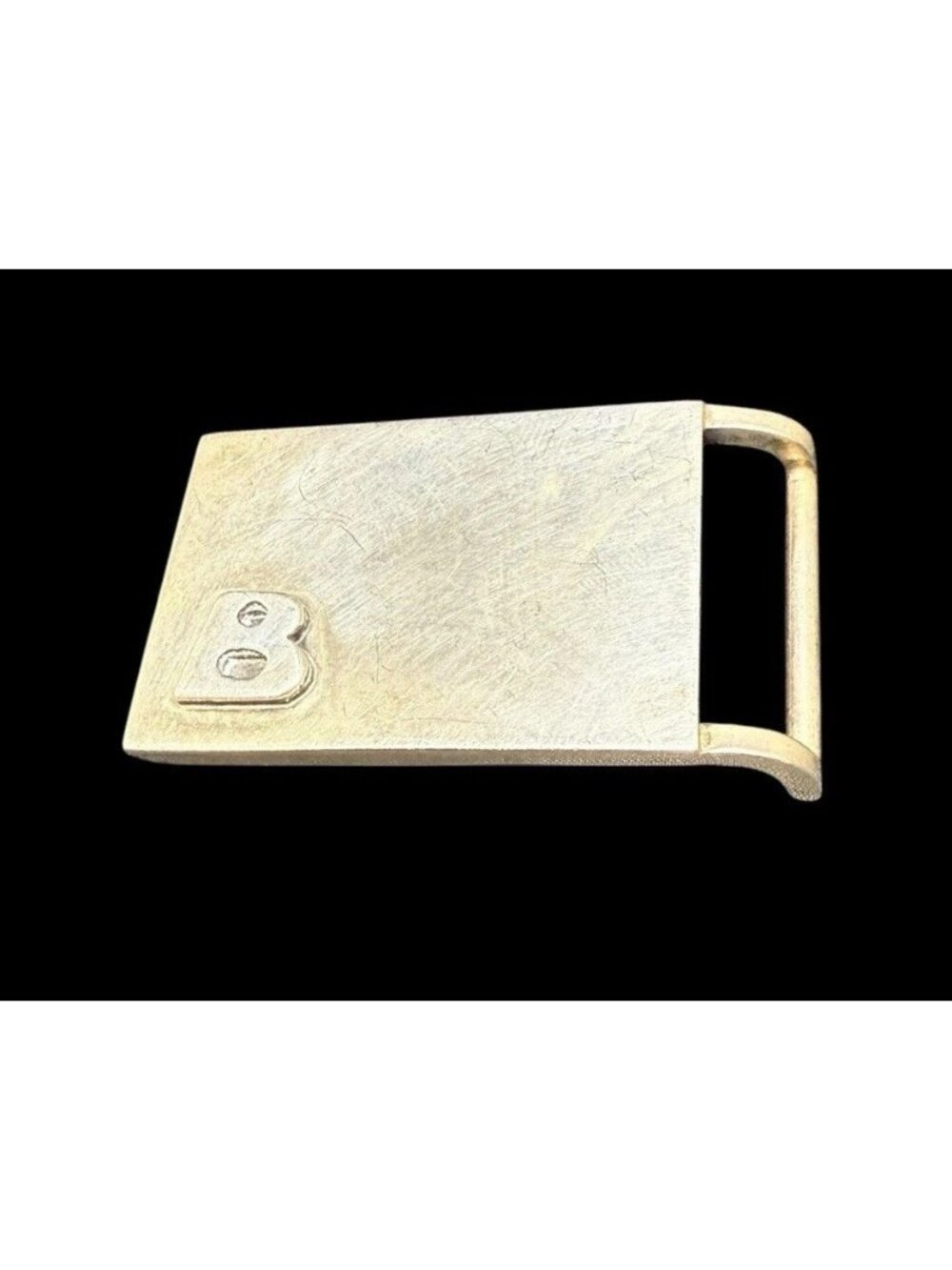 Otto Robert Bade Sterling Silver Modernist Belt Buckle Vintage Signed “B”